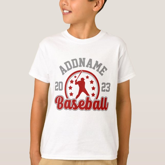 T-shirt NOM PERSONNALISÉ Jeu du joueur de l'équipe de base (Devant)