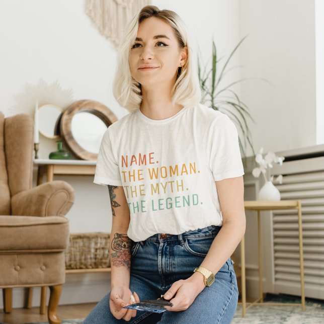 T-shirt Nom personnalisé La femme Le mythe La légende  (Créateur téléchargé)