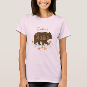 T-shirt Nom personnalisé Mama Bear