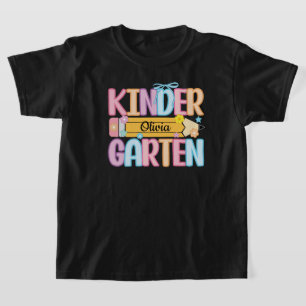 T-shirt Nom personnalisé maternelle Retour à l'école