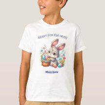 Nom personnalisé mignon lapin de Pâques