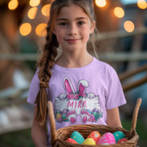 Nom personnalisé mignon lapin de Pâques enfants