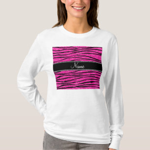 T-shirt Nom personnalisé néon parties scintillant rose-c