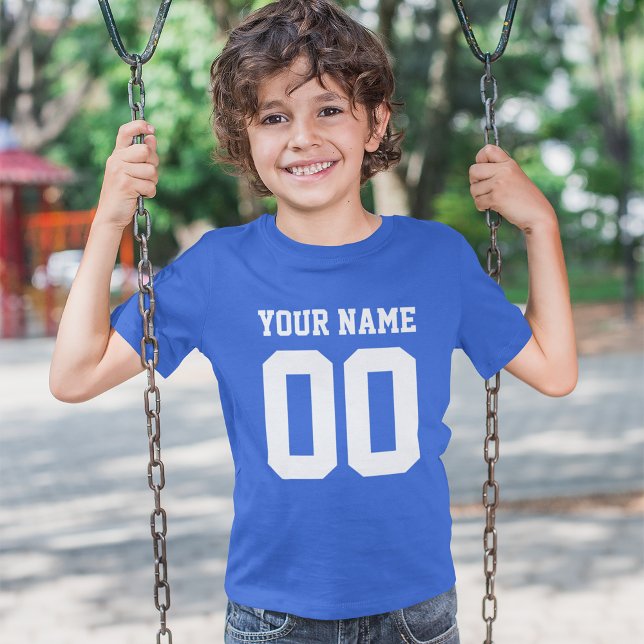 T-shirt Nom personnalisé Numéro Enfants Football Jersey Sh (Créateur téléchargé)