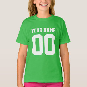 T-shirt Nom personnalisé Numéro Filles Football Jersey Shi