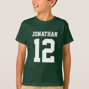 T-shirt Nom personnalisé Numéro Garçons Sport Jersey Chemi