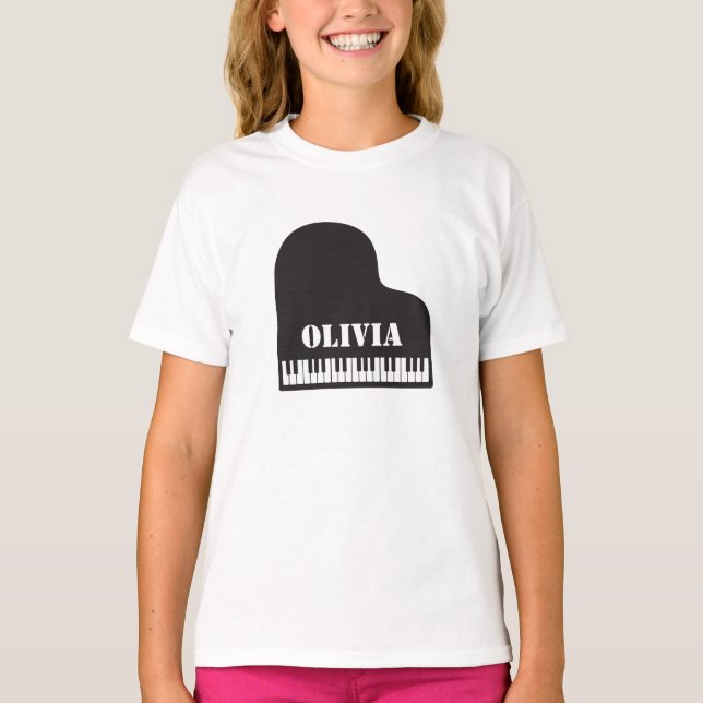 T-shirt Nom personnalisé Pianist Piano Keys (Devant)