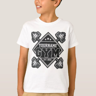 T-shirt Nom personnalisé Poids Accueil Crossfit Gym