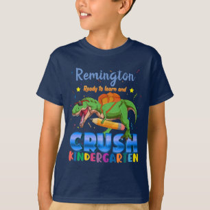 T-shirt Nom personnalisé Prêt à écraser le dinosaure de ja