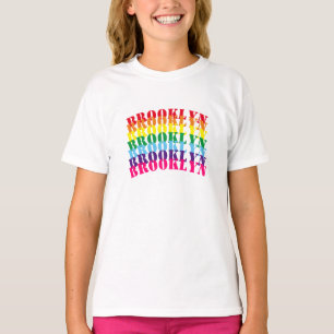 T-shirt Nom personnalisé pride lgbt lgbtq gay rainbow kid