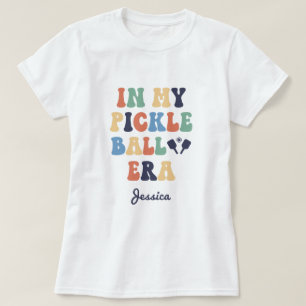 T-shirt Nom personnalisé Retro dans mon Pickleball Era Mam