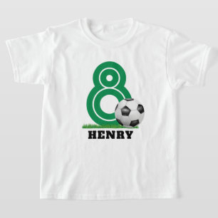 T-shirt Nom personnalisé soccer garçon Anniversaire