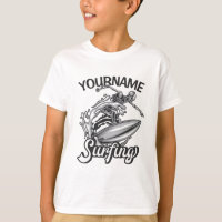NOM personnalisé Surfer Big Wave Skeleton Surfing