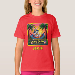 T-shirt Nom personnel de Pâques heureux