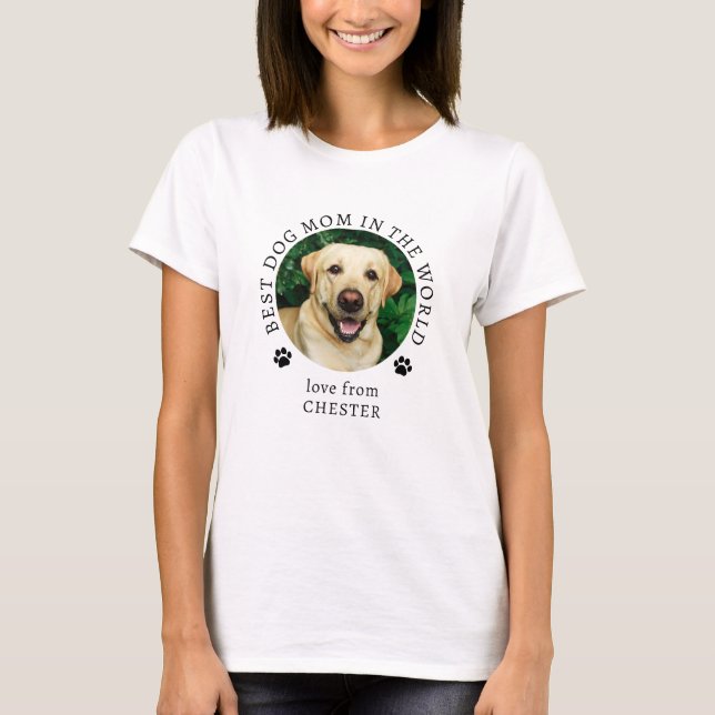 T-shirt Nom photo de l'animal de compagnie personnalisé de (Devant)