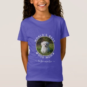 T-Shirt Nom photo du chien mignon Empreintes de pattes bla