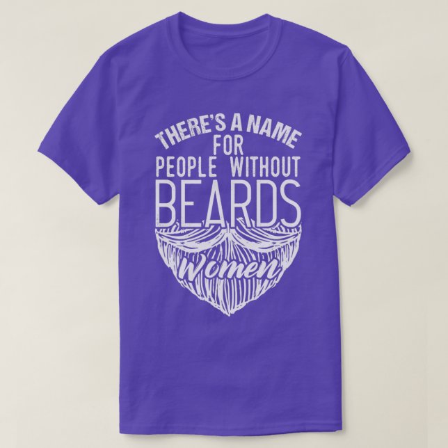 T-shirt Nom Pour Les Personnes Sans Barbe (Design devant)