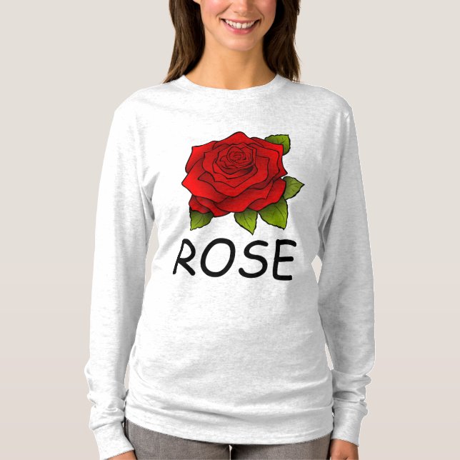 T-shirt NOM rose T-shirts, ROUGE (Devant)