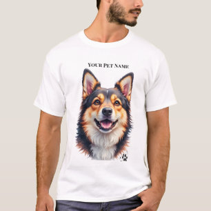 T-shirt Nom simple moderne d'animal de compagnie & Concept