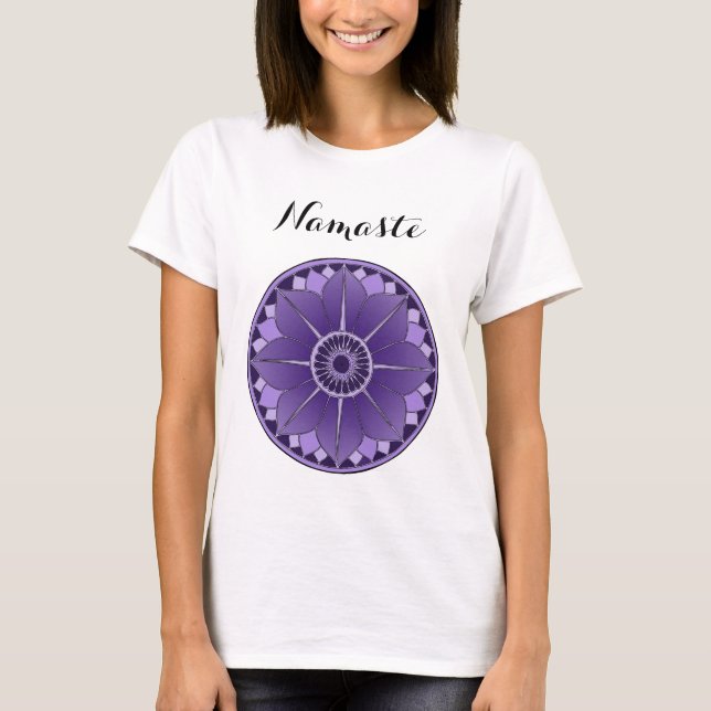 T-shirt Nom spirituel Purple Mandala (Devant)