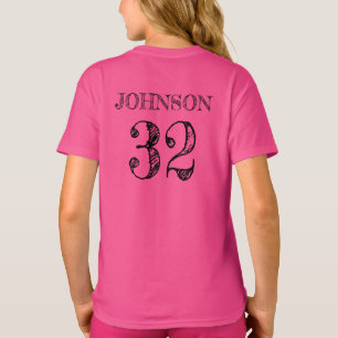 T-shirt Nom sportif personnalisé Numéro