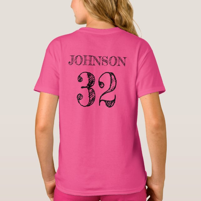 T-shirt Nom sportif personnalisé Numéro (Dos)