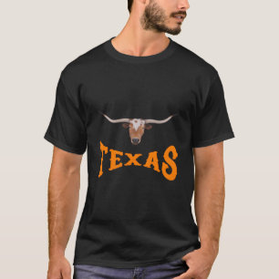 T-shirt Nom Texas Avec Longhorn Sr'S Head