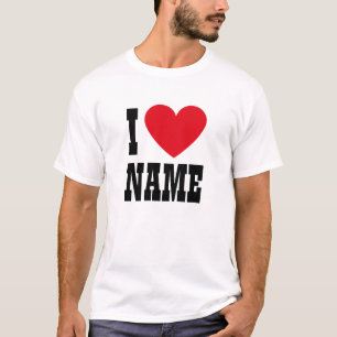 T-shirt Nom vintage I Heart