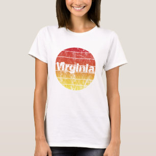 T-shirt Nom Viriginia Vintage Coucher du soleil