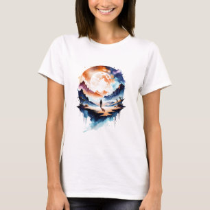 T-shirt Nomade De Rêve Dans Une Forêt Lumineuse