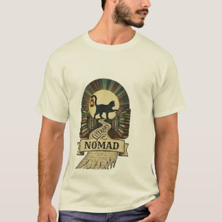 T-SHIRT NOMADE LITTÉRAIRE - CHAT NOIR DRÔLE