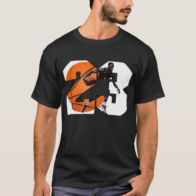 T-shirt Nombre de basket-ball 23 (Devant)