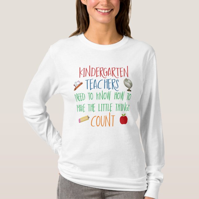 T-shirt Nombre d'enseignants de maternelle (Devant)