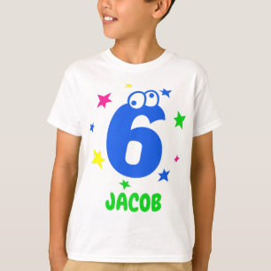 T-shirt Nombre et nom amusant Garçons Anniversaire Étoiles