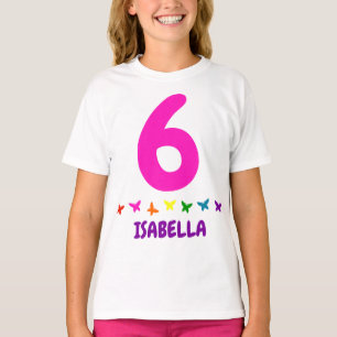 T-shirt Nombre et nom personnalisés Cute Arc en ciel Papi