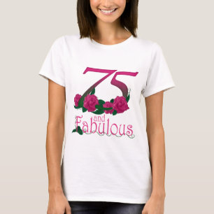 T-shirt nombre floral rose fabuleux d'âge de