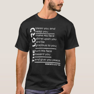 T-shirt Nombres de bénédiction Aaronique 6 Edgy moderne
