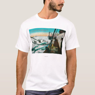 T-shirt Nome, vapeur Corwin de l'Alaska déchargeant le