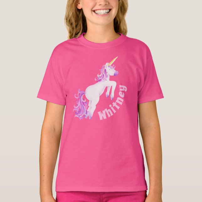 T-shirt nommé personnalisé par art d'aquarelle de (Devant)