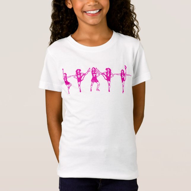 T-Shirt Nommez le pom-pom girl de Sofia les filles roses (Devant)