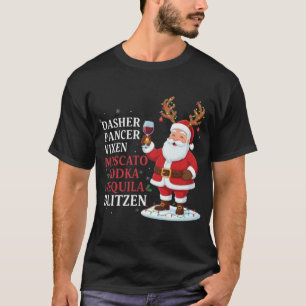 T-shirt Noms de buveur de Noël adulte Santa Renne 🎅