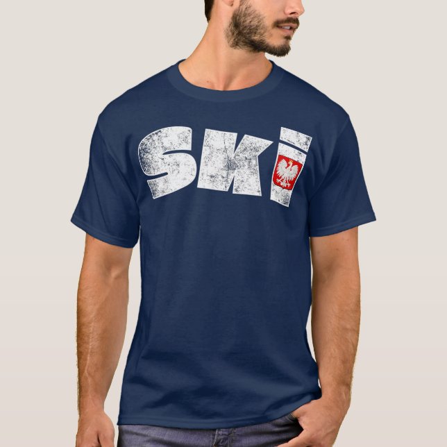 T-shirt Noms de famille polonais SKI Pologne nom populaire (Devant)