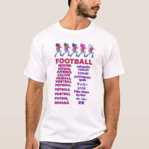 T-shirt Noms multilingues de football féminin mondial pour