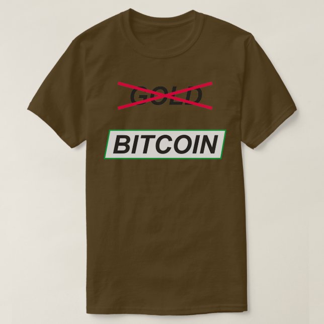 T-shirt Non à Gold Oui à Bitcoin (Design devant)