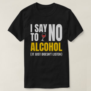 T-shirt Non À L'Alcool - Drôle White Lie Party   Sarcastiq