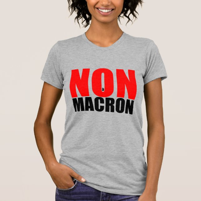 T-SHIRT NON À MACRON (Devant)