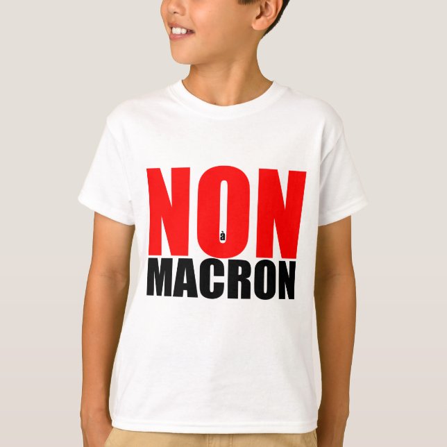 T-SHIRT NON À MACRON (Devant)
