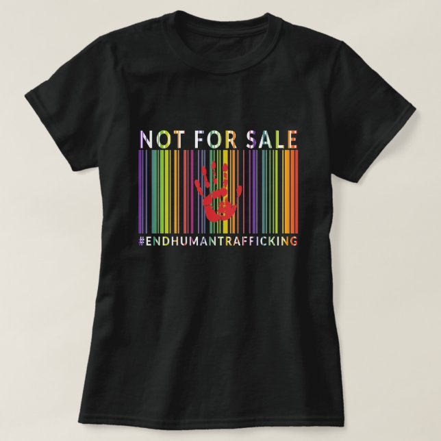 T-shirt Non à vendre - Fin de la traite des êtres humains  (Design devant)