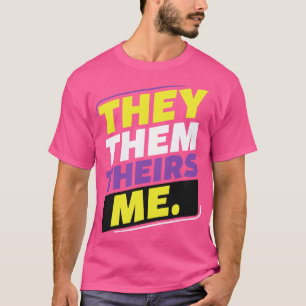 T-shirt Non Binaire Ils Eux Leurs Me LGBT Dans Non Binaire