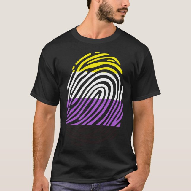 T-shirt Non Binary Fingerprint (Devant)